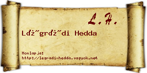 Légrádi Hedda névjegykártya